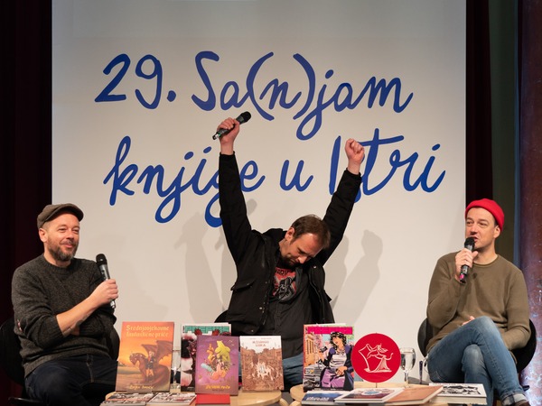 29. Sa(n)jam - Hop lektira: Saša Paprić, Vjeran Juhas, Saša Paprić, Vibor Juhas © Tanja Draškić Savić