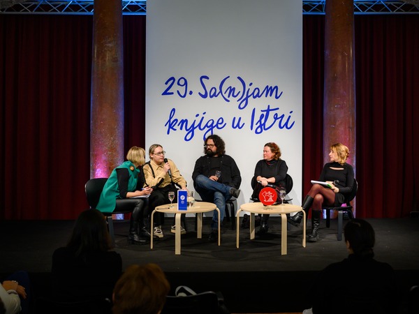29. Sa(n)jam - Okrugli stol: Nesvrstane, Ksenija Banović, Rene Karabaš, Andrej Nikolaidis, Ivona Orlić, Ivana Peruško © Matija Šćulac
